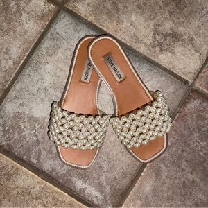 Steve Madden Pearl Adorned Sandals